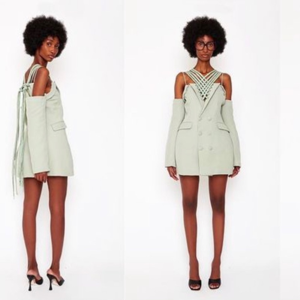 BBX BRAND SAGE BLAZER DRESS